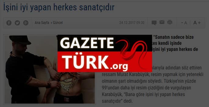 İŞİNİ YAPAN HERKES SANATÇIDIR